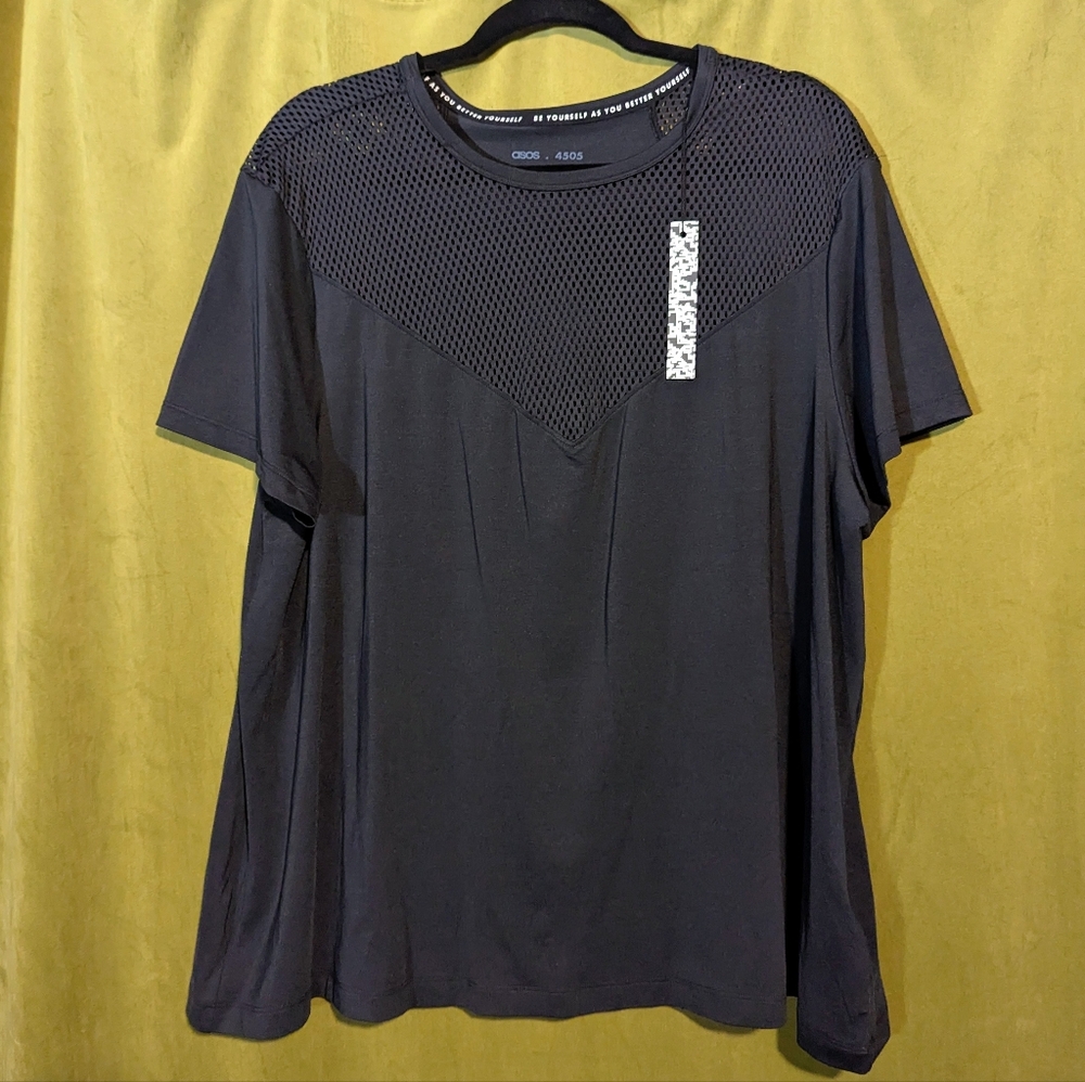 NWT ASOS Curve Fishnet Performance Top